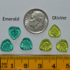 Czech Glass Leaf, 9mm Heart Leaves, Choice of color, pack of 50
