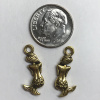 Mermaid charms - antique gold