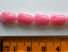 Czech Glass Tulips, Opaque Pink, 12x8mm, Pack of 13, LIMITED