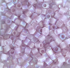 Toho Hex 8/0 Transparent Frosted Rainbow Lt Amethyst - #166F