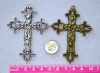 Fancy Big Floral Cross (almost 3" long!), choice of color