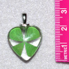 Four Leaf Clover Heart Pendant