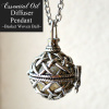 Essential Oil Diffuser Necklace w/lava bead and chain (Basket Weave)