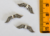 Antique Silver Angel Wings, 23x7mm,  Pack of 20