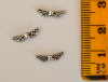 Antique Silver TINY Angel Wings, 12x3mm, Package of 20