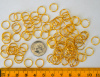 Jump Rings, Gold Plate, 18 gauge, 10mm - Pack of 100