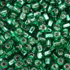 Silver Lined - Jade Green, Matsuno 6/0 Seed Beads