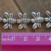 Bee Beads! Antique Silver, 18 piece Strand