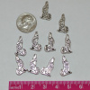 Southwest Coyote Beads, Antique Silver - 17x10mm - Pack of 10
