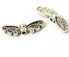 Fancy Angel Wings - 22x7mm - Antique Silver, Pack of 20