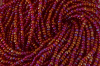 Transparent RB - Ruby Red Rainbow, Czech 11/0 Seed Beads