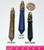 Stone Bullet Pendants, your choice, 58-60mm long